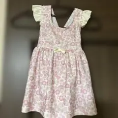 ラプンツェル 花柄水着　〈ピンク〉110㎝