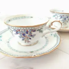 【未使用品】Noritake HANATSUMUGI 華紬 カップソーサー 2客