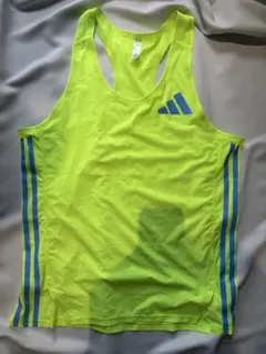 adidas イエロー　シングレット