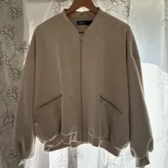 ZARA ボンバージャケット ベージュ