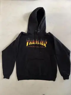 THRASHER パーカー 黒 ブラック フーディー ストリート