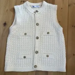 ZARAニットベストベージュM