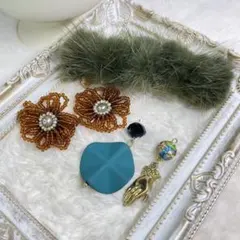 No.29【1点限定 】まとめ売り3点セット ピアスorイヤリング　ファー