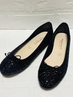 Marie femme グリッター バレエシューズ ブラック24センチのサムネイル