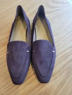 【美品】LE TALON スクエアステッチソフトローファー 23