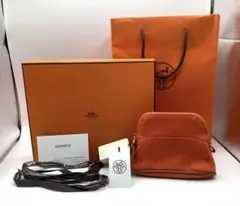 新品　エルメス　ミニミニポーチ　オレンジ　箱、紙袋付き【0120 A-1 BV】
