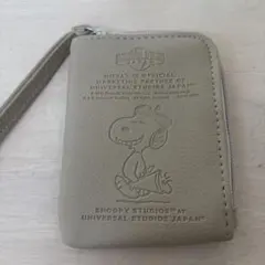 スヌーピー パスケース ベージュ　2wayケース