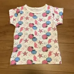 貝殻 ヒトデ柄 半袖Tシャツ 95cmのサムネイル