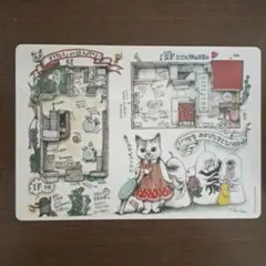 猫のイラスト付きB5下敷き