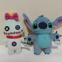 【週末セール】ディズニー スティッチ スクランプ ペア ぬいぐるみ キーホルダー