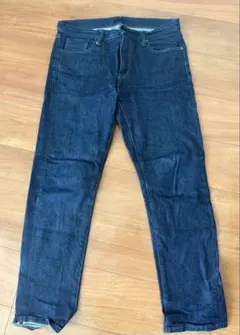 【UNIQLO】濃紺 スリムフィットストレート デニムパンツ