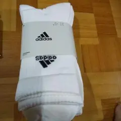 adidas クルーソックス 3足組 ホワイト Lサイズのサムネイル