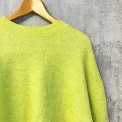 LOWRYS FARM ゆったりニットセーター 明るいライムグリーン F