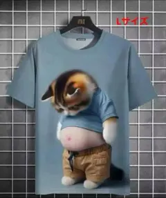 猫Tシャツ Lサイズ 面白いTシャツ 動物Tシャツ キャラクターTシャツ
