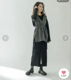 mystic フリンジベストワンピースSET