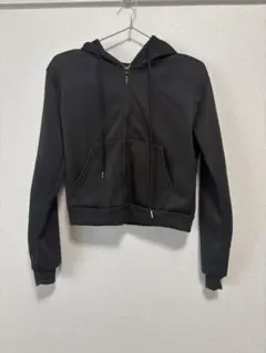 SHEIN ブラック クロップドパーカー XS