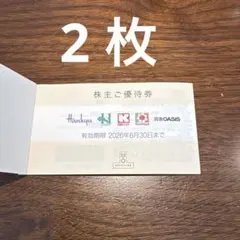 株主優待券　2枚　有効期限2026年6月30日　阪急・阪神百貨店他