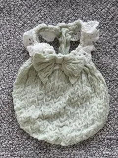 moncheri モンシェリ 薄緑色冷感フリルバルーントップス犬服