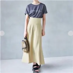 ギンガムチェックハイウエストマーメイドスカート