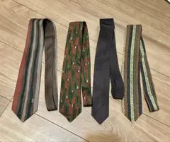 ネクタイ　まとめ売り　4本セット　レトロ　昭和　ヴィンテージ　オシャレ　スーツ