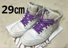 Jordan ハイカットスニーカー ホワイト/パープル　バスケ　バッシュ