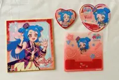 ひみつのアイプリ ビビ ジョイポリス 色紙 缶バッジしおり コースター4点セット