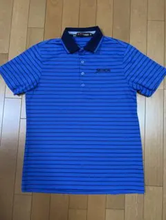 SRIXON 青 ストライプ ポロシャツ
