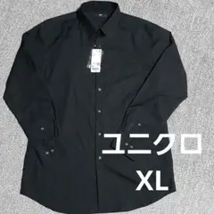 UNIQLO ファインクロスブロードシャツ　 レギュラーカラー　黒　XL