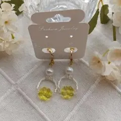 No.97 イヤリング＊クローバーリング