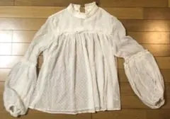 1042 30日までシアー　透け　ドット　H&M シャツ