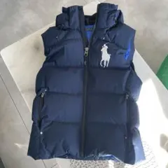 Polo Ralph Lauren フード付きダウンベスト S ネイビー