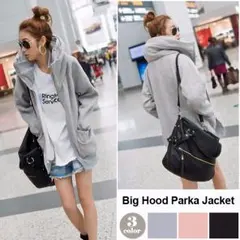 ジップアップ　フード　パーカー