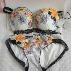 Salute 花柄 ブラジャーショーツセット G80