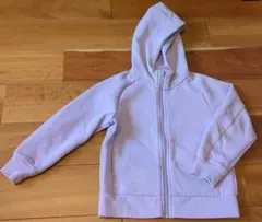 ユニクロ　ラベンダー　紫 フード付きジップアップパーカー　長袖　110