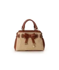 サマンサベガ　ナチュラル風素材 ベルトリボントート　かごバッグ　ショルダーバッグ