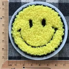 ☆モコモコワッペン☆ニコちゃん ノーマル☆ハンドメイドやリメイクに☆