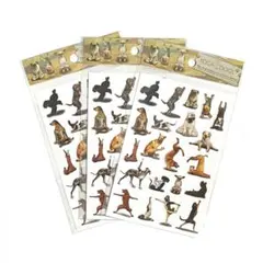 【未開封】YOGA DOGS ヨガドッグス ヨガポーズ 犬 シール 3点セット