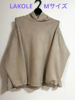 美品★LAKOLE【UNISEX】SUPER BIGエコスエードパーカー★M