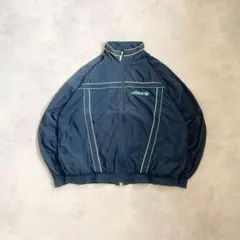 80sヴィンテージアディダス古着adidasナイロンジャケットネイビーDB528