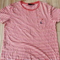 し*な様 Polo by Ralph Lauren 赤白ストライプ Tシャツ M
