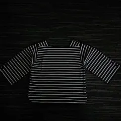 OZOC ストライプ 五分袖 Tシャツ 38