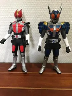 ソフビフィギュア2体 仮面ライダー電王 ソードフォーム ロッドフォーム バンダイ
