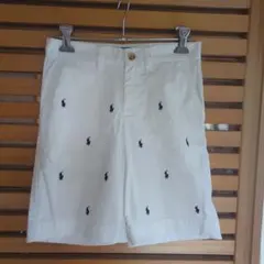 ラルフローレン　刺繍ハーフパンツ ホワイト　140サイズ