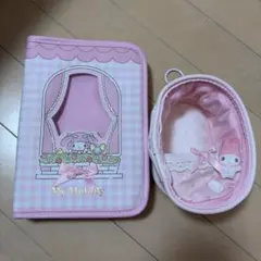 My Melody チェック柄カバーと小物入れ