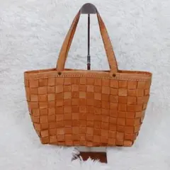 Robita ロビタ トートバッグ 編み込み レザー ブラウン 肩掛け