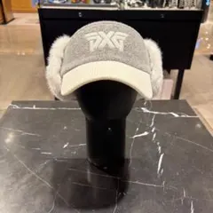 PXG ゴルフ キャップ レディース モコモコ 耳当て 帽子 グレー