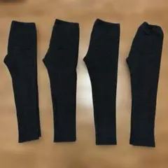 ユニクロ　リブレギンス　110 黒　ブラック　４本セット　まとめ売り　双子