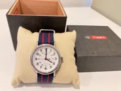 TIMEX アナログ腕時計 ネイビー・レッドストラップのサムネイル