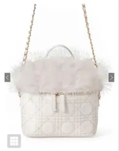 GRL ファーキルティングバニティバッグ