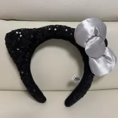 【USJ】ユニバ キティ カチューシャ スパンコール 黒